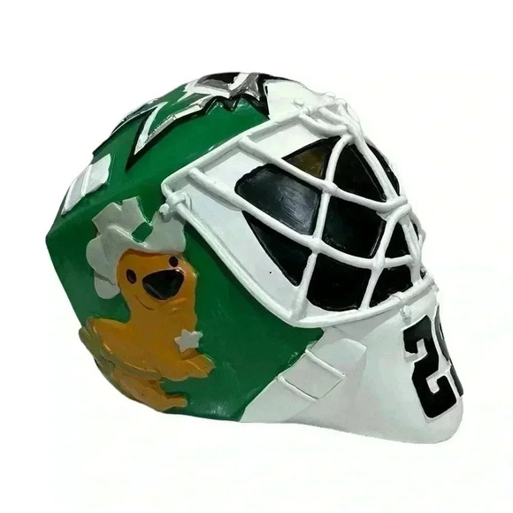 Dallas Stars NHL Hockey Jake Oettinger Goalie Mini Helmet Mask - Picture 2 of 6